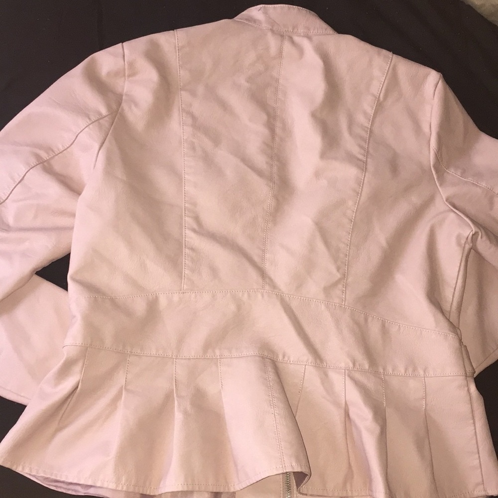 leather zip up jacket